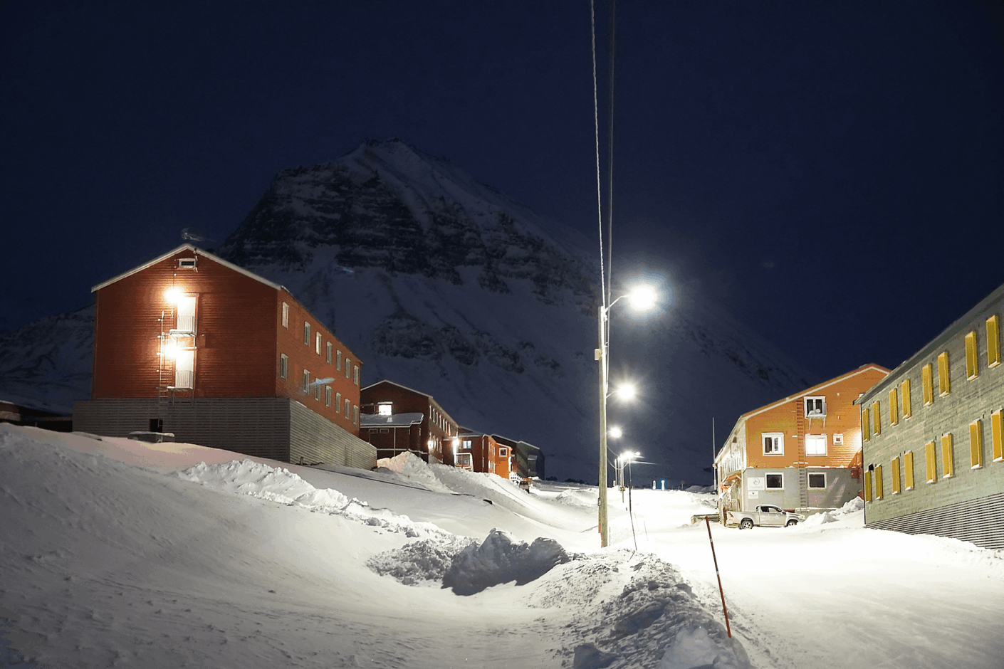 Nybyen in Longyearbyen in Svalbard