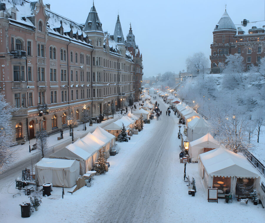 Christmas fair in Stockholm, Sweden